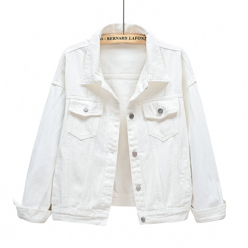European and American Amazon spring new denim jacket women's short loose long-sleeved jacket casual jacket jacket wholesale