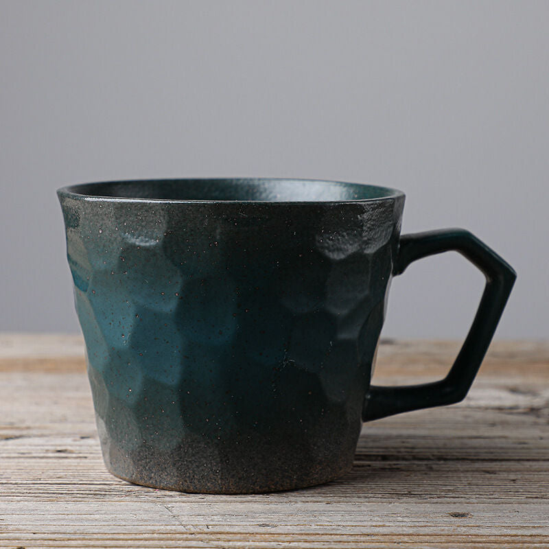 Japanese simple stoneware coffee cup creative kiln mug retro ceramic cup home cup office cup breakfast cup