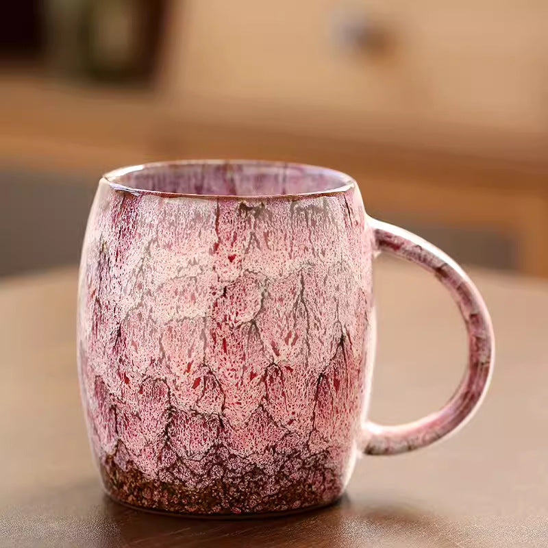 European retro ceramic mug water cup office cup milk cup kiln-changed glaze coffee cup personal cup gift wholesale