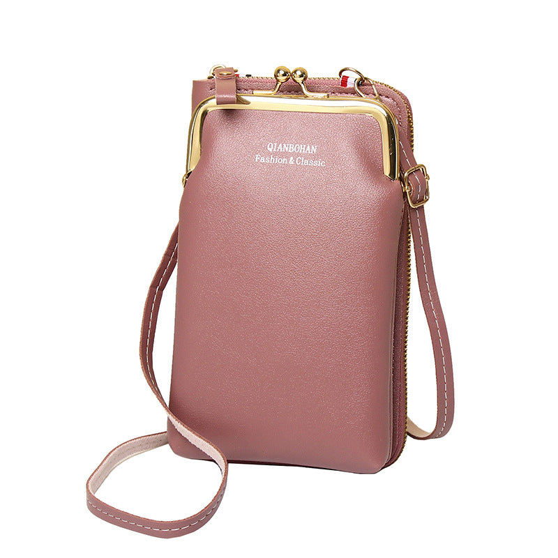 Messenger Bag Mobile Phone Bag Ladies Shoulder Bag Candy Color Mini Small Bag Vertical Ladies Clutch Bag Ladies Long Wallet