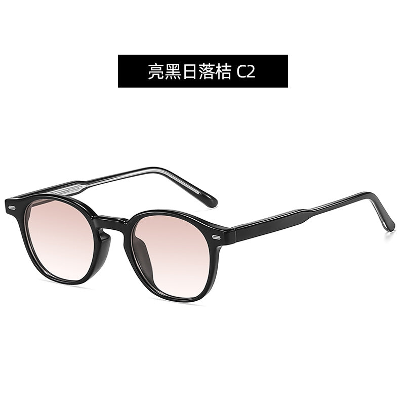 Korean polarized sunglasses women's sunglasses trendy sunglasses ins street shooting TR frame plate pin foot sun glasses