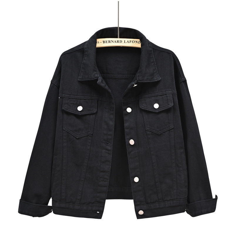 European and American Amazon spring new denim jacket women's short loose long-sleeved jacket casual jacket jacket wholesale
