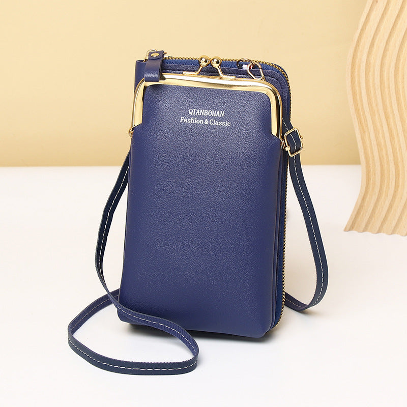 Messenger Bag Mobile Phone Bag Ladies Shoulder Bag Candy Color Mini Small Bag Vertical Ladies Clutch Bag Ladies Long Wallet