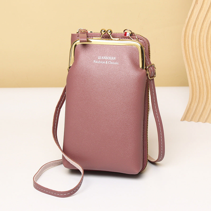 Messenger Bag Mobile Phone Bag Ladies Shoulder Bag Candy Color Mini Small Bag Vertical Ladies Clutch Bag Ladies Long Wallet