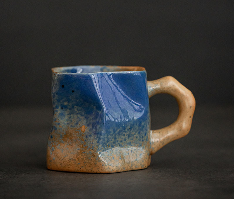 Japanese simple stoneware coffee cup creative kiln mug retro ceramic cup home cup office cup breakfast cup