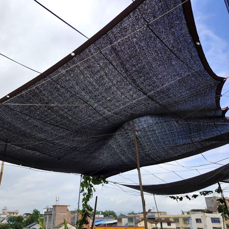 Black edging perforated shading and sunscreen net agricultural shed courtyard balcony black sunshade net factory spot