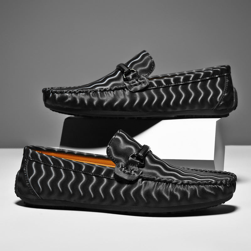New spring and summer large size bean shoes, men's shoes, driving shoes, men's shoes, Loaf slip-on casual shoes, lazy shoes, one-legged shoes