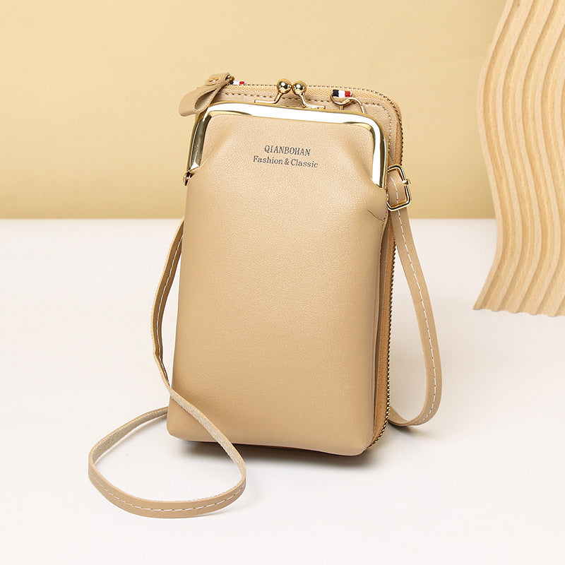 Messenger Bag Mobile Phone Bag Ladies Shoulder Bag Candy Color Mini Small Bag Vertical Ladies Clutch Bag Ladies Long Wallet