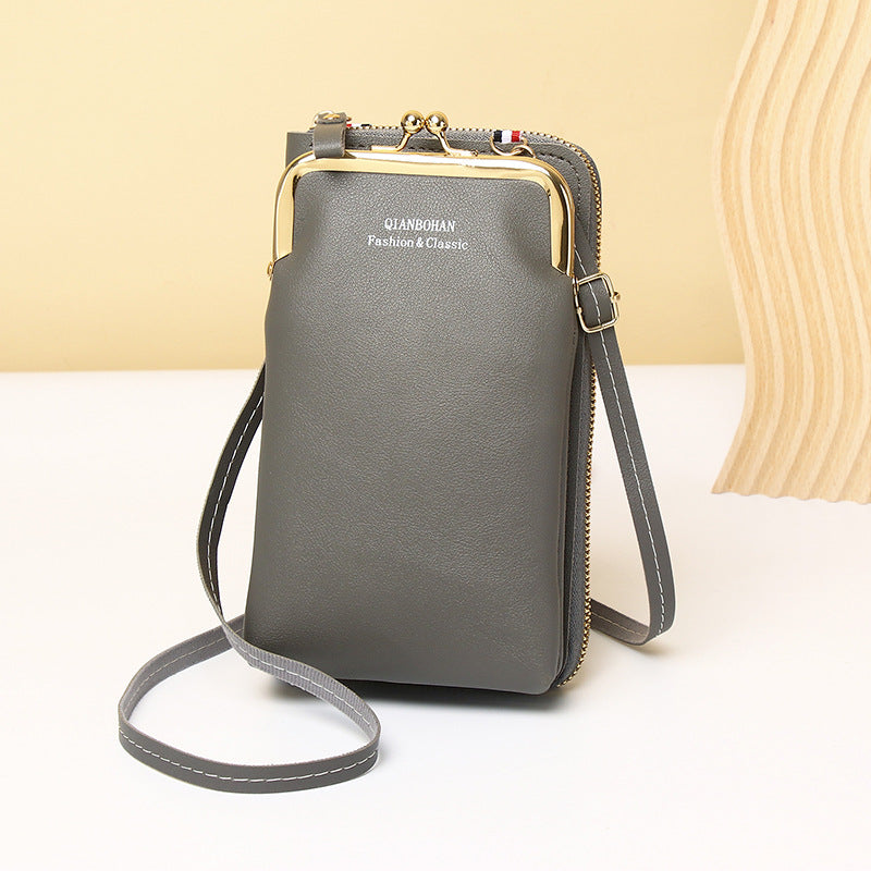 Messenger Bag Mobile Phone Bag Ladies Shoulder Bag Candy Color Mini Small Bag Vertical Ladies Clutch Bag Ladies Long Wallet