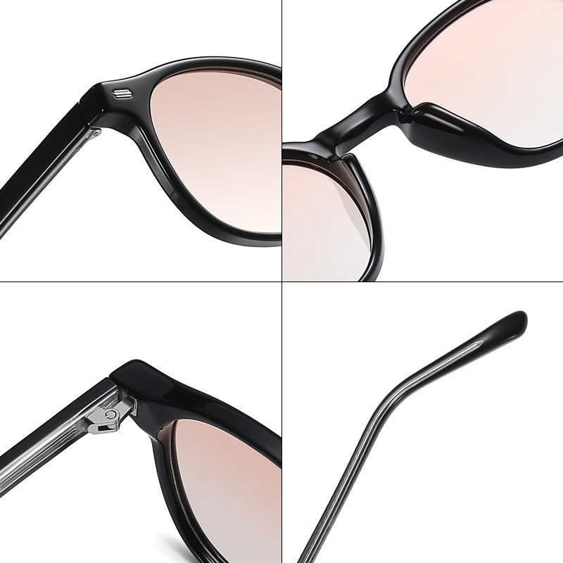 Korean polarized sunglasses women's sunglasses trendy sunglasses ins street shooting TR frame plate pin foot sun glasses