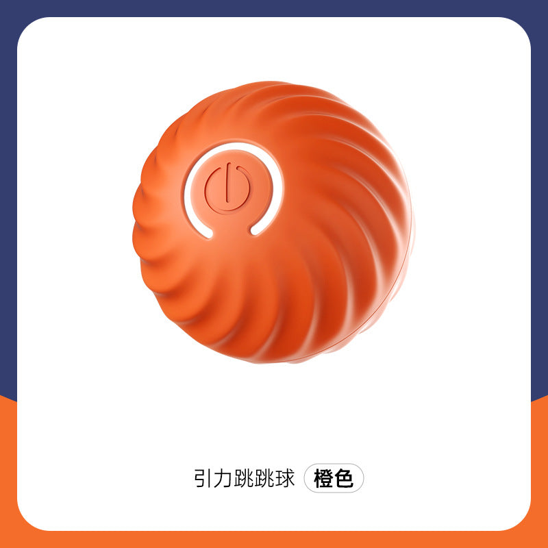 Gravitational jumping ball electric intelligent pet toy cat and dog anti-tamper home wear-resistant and bite-resistant self-entertainment toy wholesale