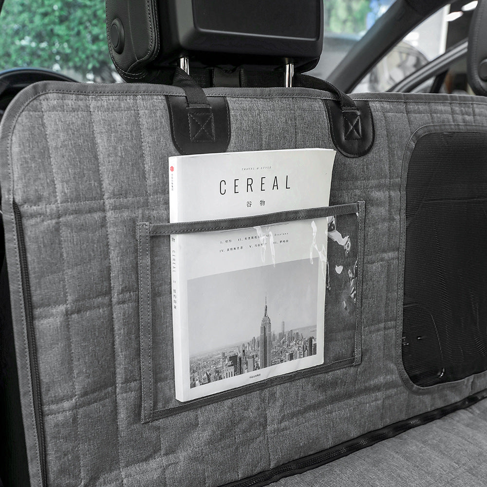 Amazon car rear pet seat cushion waterproof and anti-seepage detachable car pet cushion anti-scratch pet car cushion