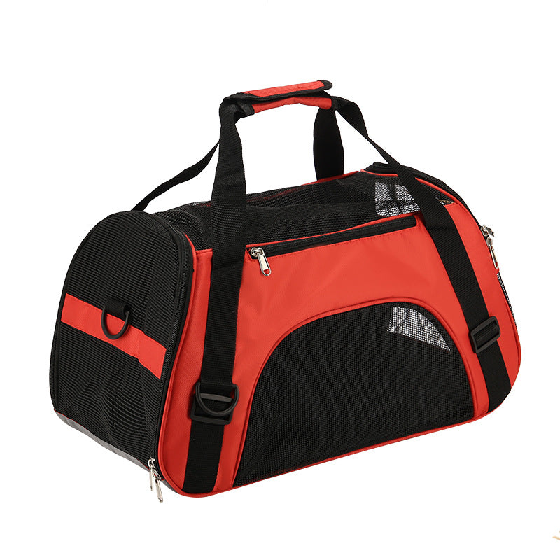 Portable pet travel bag, pet backpack, cat and dog travel bag, crossbody pet bag, foldable bag