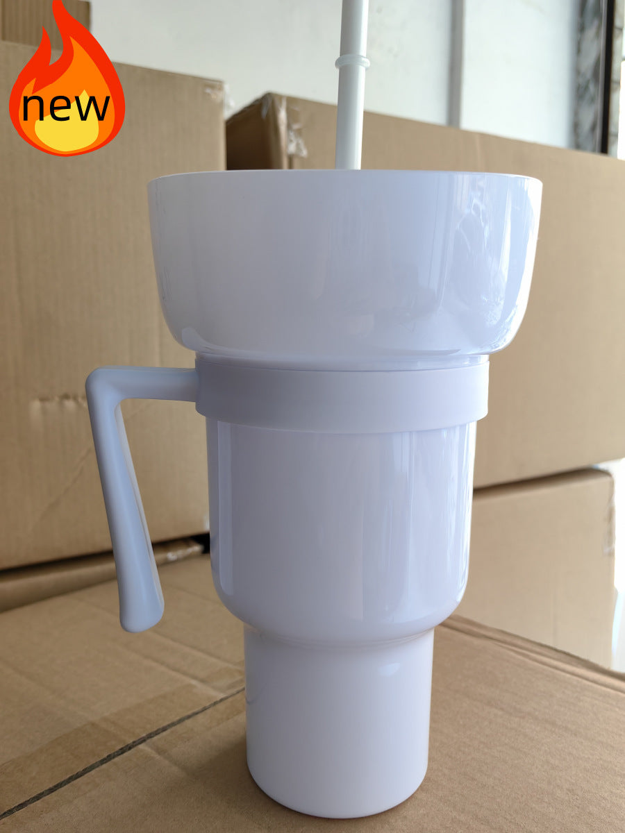 Popcorn drink cup Coke cup Snack cup Popcorn cup Stadium Tumbler Straw cup with handle