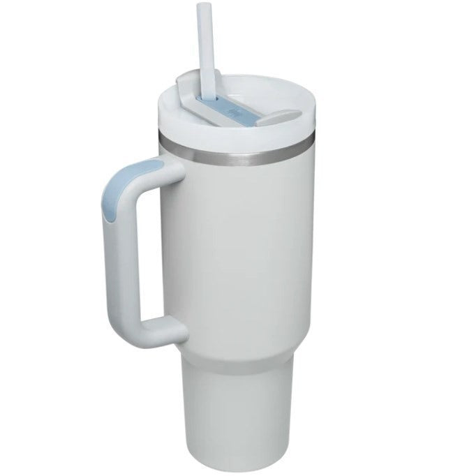 Cross-border car cup 40oz second generation handle cup thermos cup double layer ice cup water cup straw cup logo wholesale