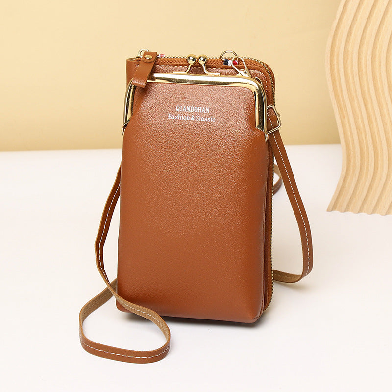 Messenger Bag Mobile Phone Bag Ladies Shoulder Bag Candy Color Mini Small Bag Vertical Ladies Clutch Bag Ladies Long Wallet