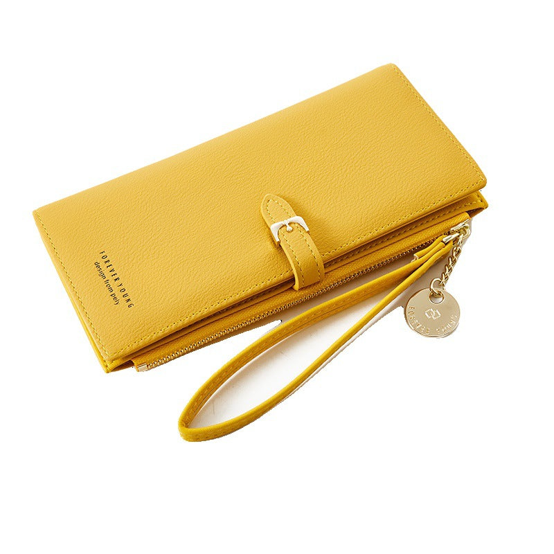pierre loues new style ladies wallet Korean solid color ladies clutch large capacity ladies wrist bag