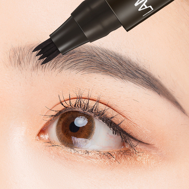 Four-pronged with clear roots, liquid eyebrow pencil, claw eyebrow pencil, liquid eyebrow pencil, waterproof and non-smudged, cross-border
