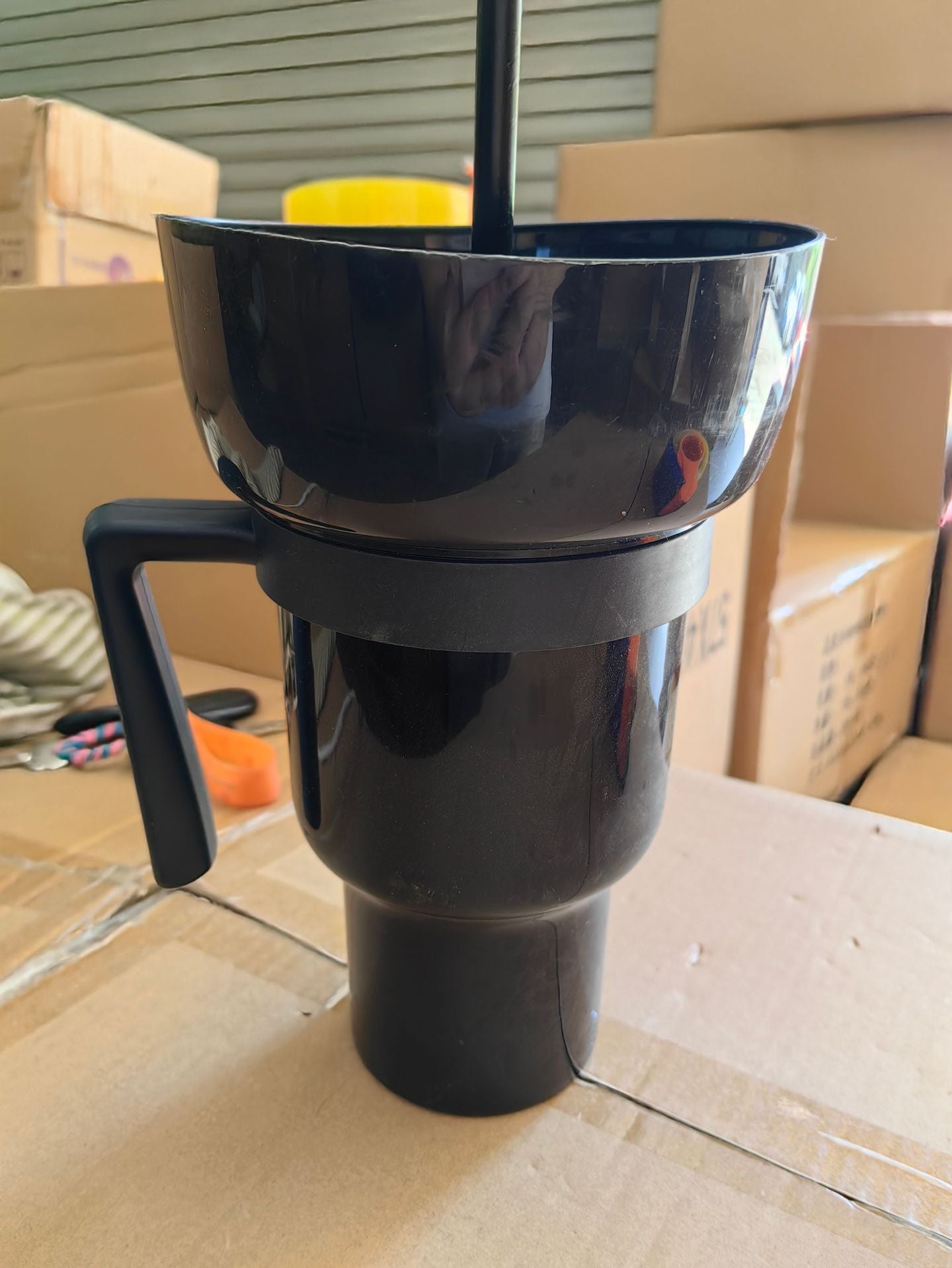 Popcorn drink cup Coke cup Snack cup Popcorn cup Stadium Tumbler Straw cup with handle