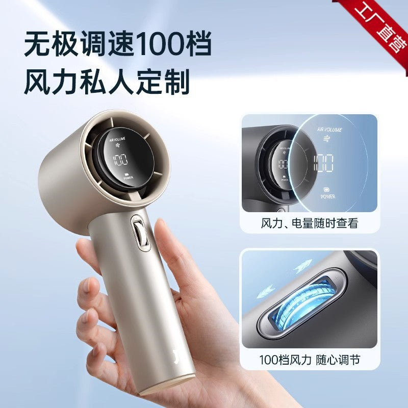 Jisu Pro1S Metal Handheld Small Fan Mini Rechargeable Fan Handheld Portable Office Desktop Fan