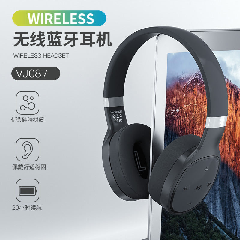 Shantou factory direct sales wireless sports student earphones head-mounted silicone bluetooth earphones for Apple Huawei