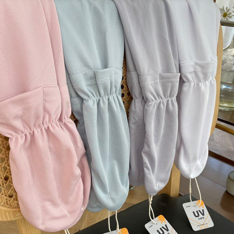 Japanese UV large size ice sleeve gloves female summer driving sunscreen sleeves loose arm guards riding anti-ultraviolet ice silk sleeves