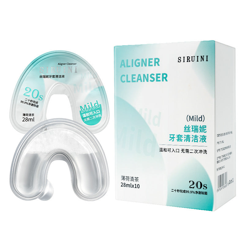 Braces cleaning liquid disposable orthodontic invisible denture cleaning denture retainer cleaning tablets portable braces cleaning liquid