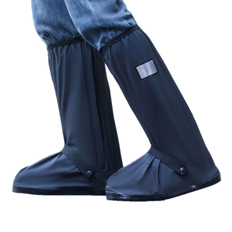 Rain shoe covers waterproof and non-slip men's rain-proof shoe covers outer wear water shoes women's thickened wear-resistant high-tube rain foot covers rain boots