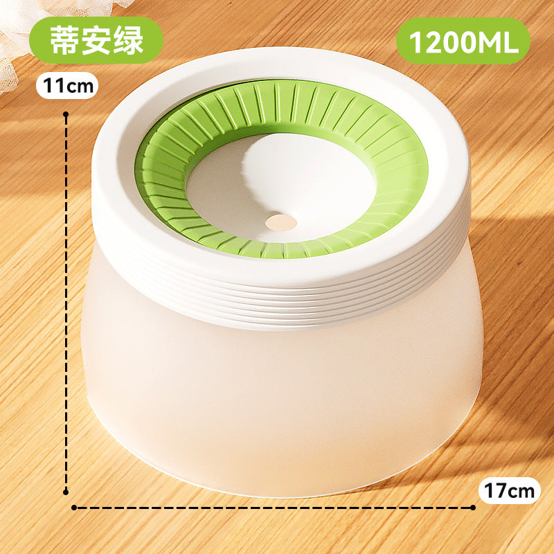 No-wet mouth water bowl single bowl dust-proof and antibacterial adjustable water volume easy to clean pet dog cat home drinking water bowl