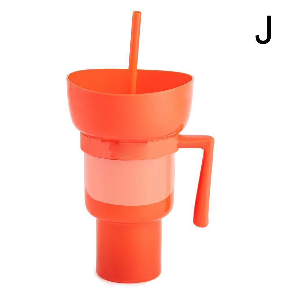 Popcorn drink cup Coke cup Snack cup Popcorn cup Stadium Tumbler Straw cup with handle