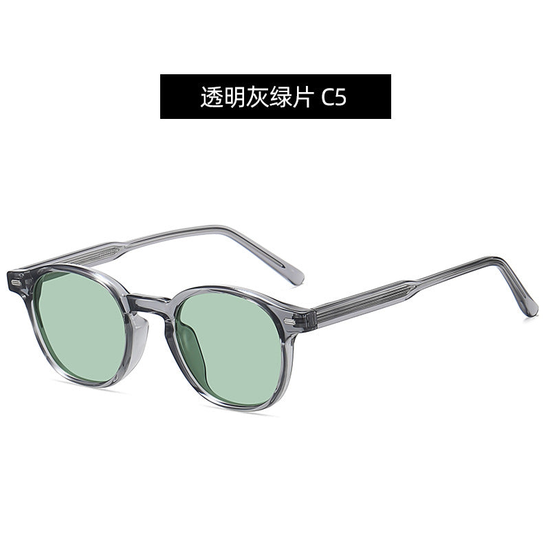 Korean polarized sunglasses women's sunglasses trendy sunglasses ins street shooting TR frame plate pin foot sun glasses