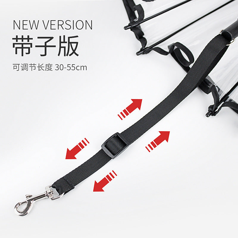 Transparent Pet Umbrella Dog C-shaped Umbrella Pet Products Factory Direct Sales Adjustable Rainy Day Dog Walking Leash