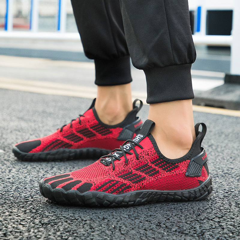 Men's shoes sports and leisure shoes hiking shoes hollow flying woven shoes parent-child outdoor five-finger swimming shoes upstream shoes wading shoes