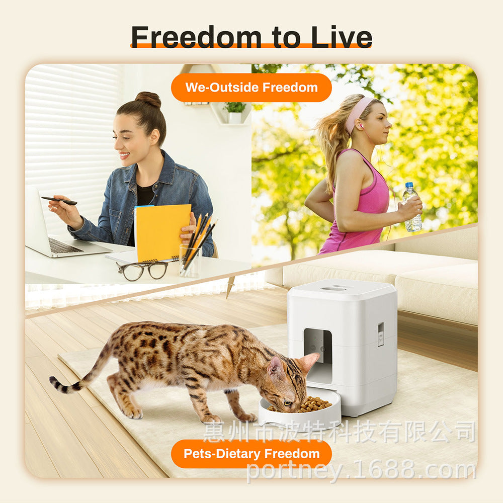 Amazon Pet Smart Feeder 2L Dog Feeding Machine WIFI Timing Cat Food Feeder Factory Direct Sales