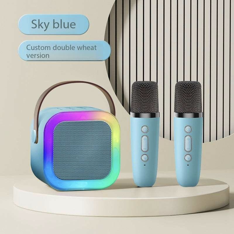 Cross-border hot-selling K12 Bluetooth audio and microphone all-in-one portable outdoor home live karaoke microphone small speaker