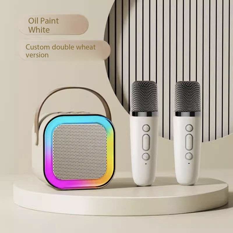 Cross-border hot-selling K12 Bluetooth audio and microphone all-in-one portable outdoor home live karaoke microphone small speaker