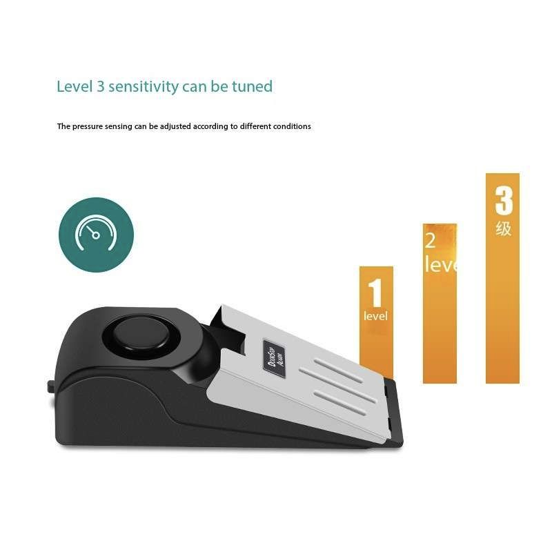 Hotel door block burglar alarm, door gap alarm, door stopper alarm, household door stop alarm