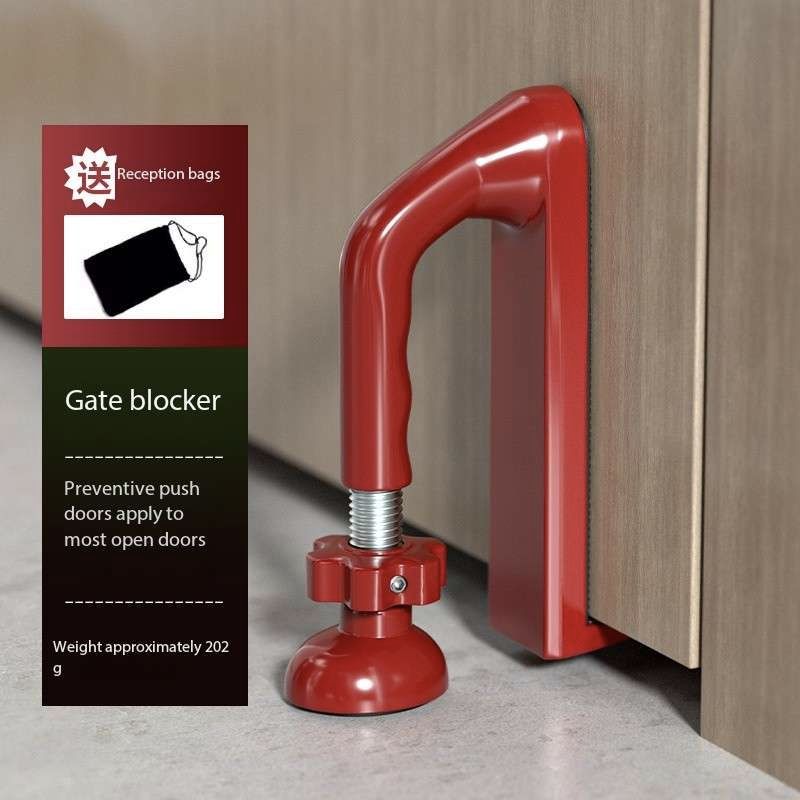 Adjustable door blocker hotel security single-living anti-theft home door blocking door stopper female portable alarm artifact