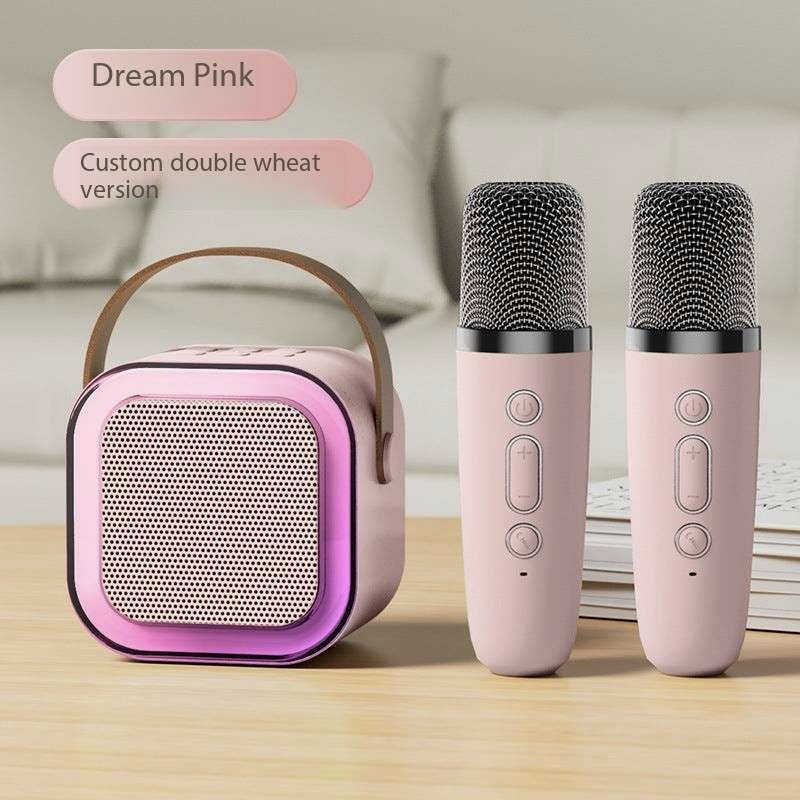 Cross-border hot-selling K12 Bluetooth audio and microphone all-in-one portable outdoor home live karaoke microphone small speaker