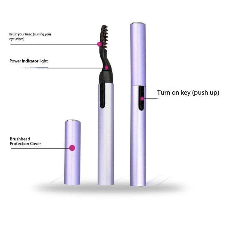 Perm eyelashes mini portable electric heating eyelash curler eyelash curler type eyelash makeup eyelash curling device