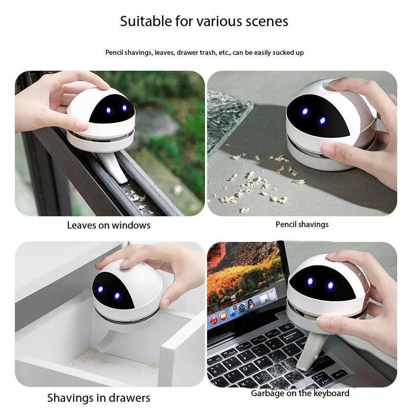 Desktop vacuum cleaner mini rechargeable cleaning machine eraser keyboard cleaner portable automatic dust suction machine gift