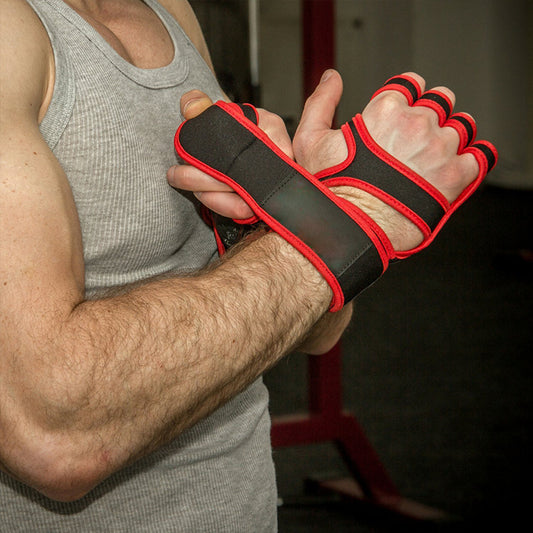 Amazon Outdoor Sports Fitness Weightlifting Gloves Silicone Non-slip Bicycle Riding Protective Gloves Can Be Labeled