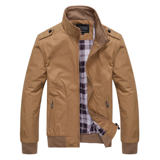 Cross-border middle-aged and elderly jacket men's jacket 2024 autumn new men's wholesale jacket thin casual jacket
