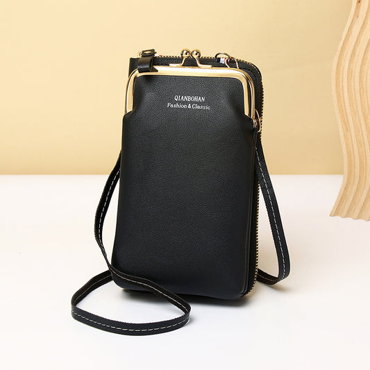 Messenger Bag Mobile Phone Bag Ladies Shoulder Bag Candy Color Mini Small Bag Vertical Ladies Clutch Bag Ladies Long Wallet