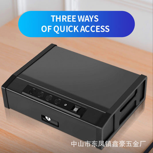 Source factory direct sales smart fingerprint password safe mini portable charging small home safe box
