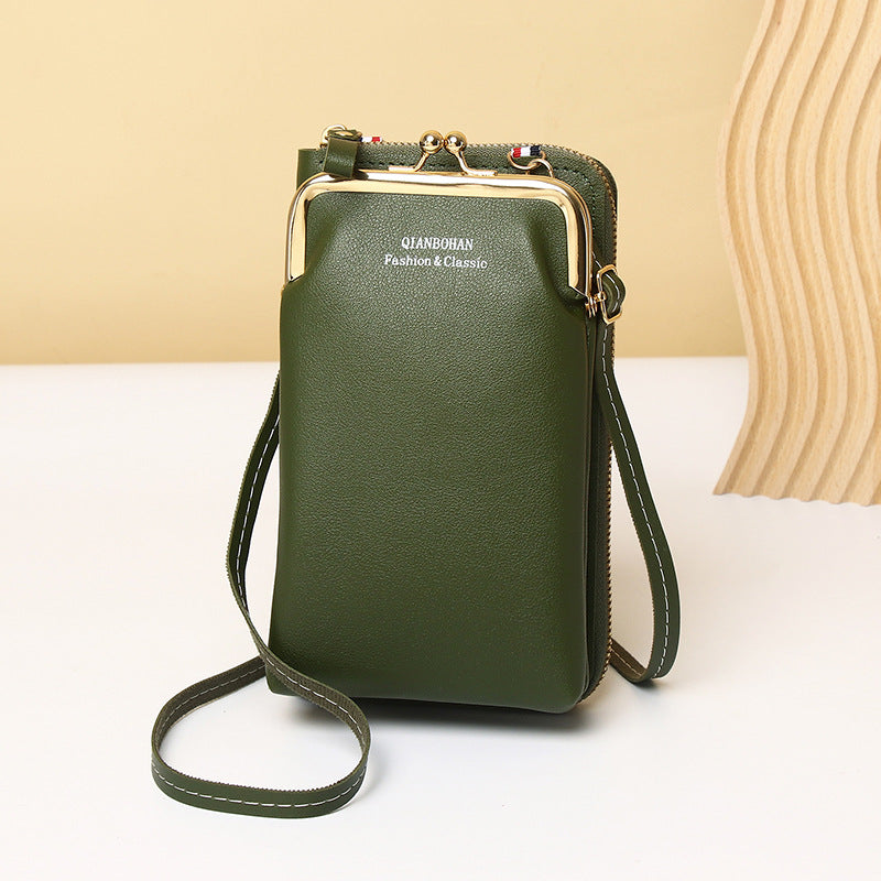 Messenger Bag Mobile Phone Bag Ladies Shoulder Bag Candy Color Mini Small Bag Vertical Ladies Clutch Bag Ladies Long Wallet