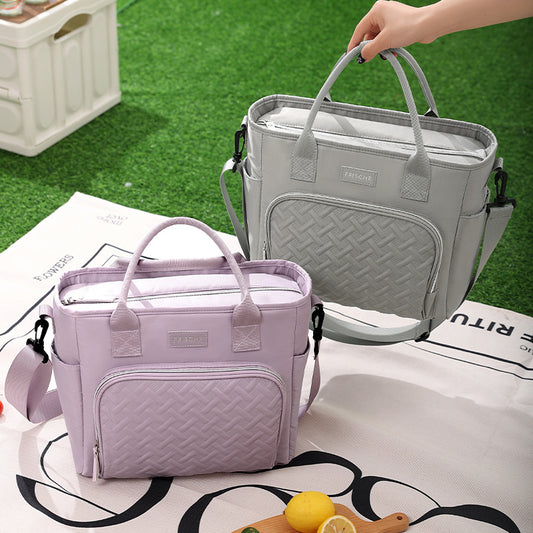Cross-border portable lunch bag packing lunch box bag wholesale commuting fashion lunch ice pack student insulation