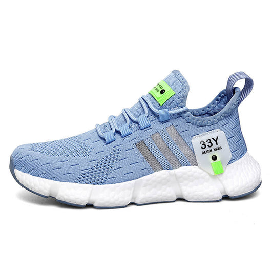 Men's shoes sports shoes summer shoes running shoes flying woven breathable running shoes lightweight mesh men's casual shoes men