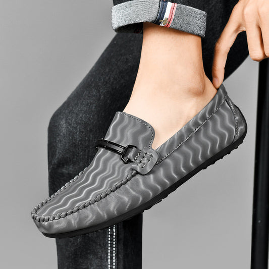 New spring and summer large size bean shoes, men's shoes, driving shoes, men's shoes, Loaf slip-on casual shoes, lazy shoes, one-legged shoes