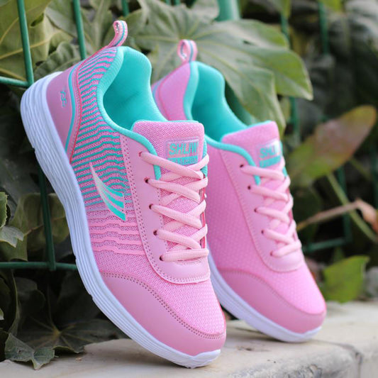 Genuine spring women's sports shoes women's shoes casual shoes Korean version breathable mesh shoes lightweight running shoes student shoes single shoes